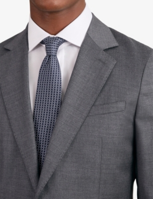 REISS: Bernardo Geometric-Pattern Silk Tie