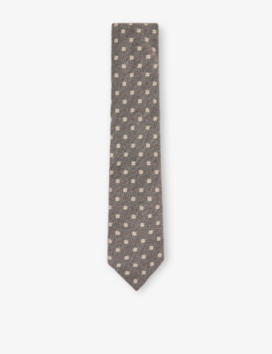 REISS: Tullio Floral-Print Wool and Silk Tie