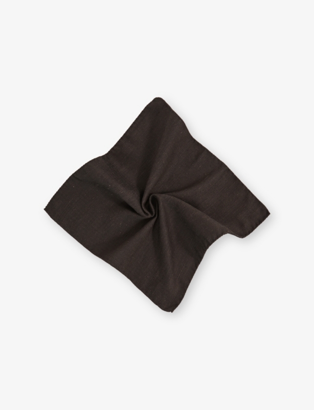 Celso Herringbone Silk-Blend Pocket Square