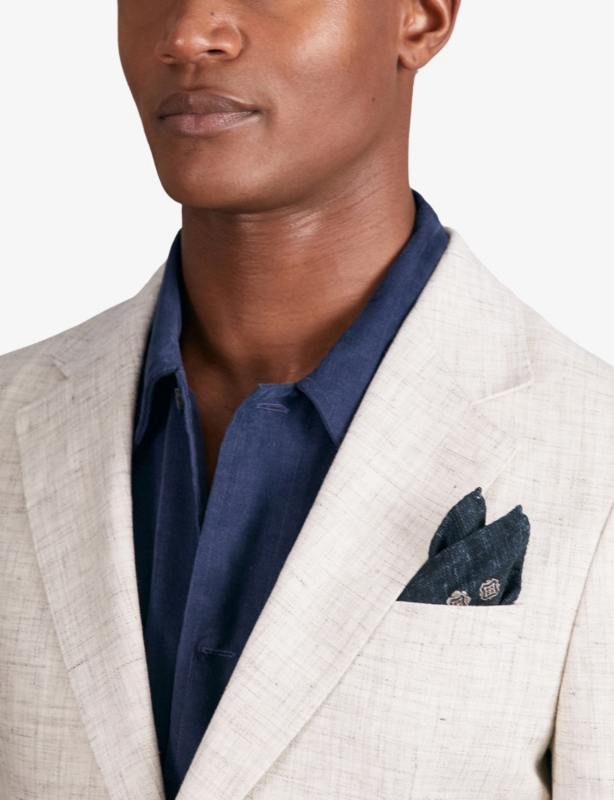 Sabino Medallion-Print Silk Pocket Square