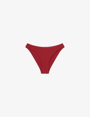 REISS: Nara Mid-Rise Fixed-Side Stretch-Woven Bikini Bottoms