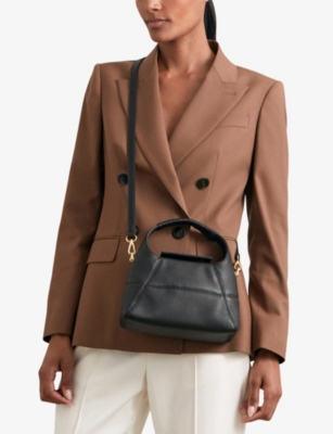 REISS: Octavia Leather-Blend Cross-Body Bag