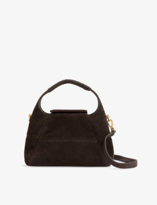 REISS: Octavia Suede Top-Handle Bag