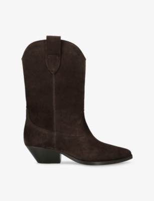 ISABEL MARANT: Duerto Suede Heeled Cowboy Boots