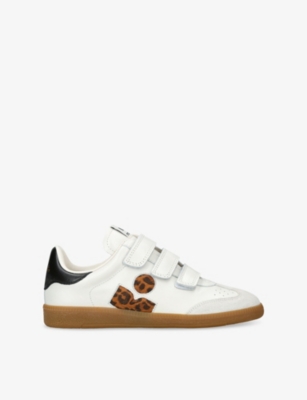 Isabel Marant White Leather Sneakers In Multi