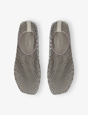 Christopher Esber Mesh Minette Ballet Flats In Gray