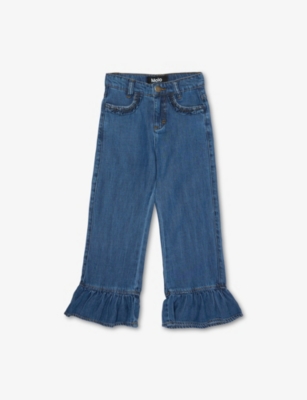 MOLO: Amara Ruffled-Cuffs Denim-Blend Trousers 4-12 Years