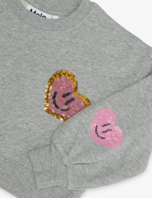 MOLO: Miki Sequin-Graphic Cotton-Jersey Sweatshirt 4-12 Years