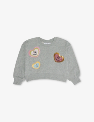 MOLO: Miki Sequin-Graphic Cotton-Jersey Sweatshirt 4-12 Years
