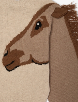 MOLO: Gisela Horse-Knitted Wool Jumper 3-12 Years