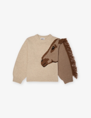 MOLO: Gisela Horse-Knitted Wool Jumper 3-12 Years