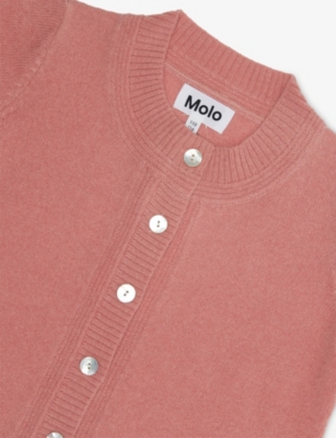 MOLO: Giovanna Brushed Wool Knitted Cardigan 3-12 Years