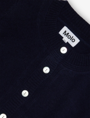 MOLO: Giovanna Brushed Wool Knitted Cardigan 3-12 Years
