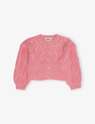 MOLO: Gracelyn Wool-Blend Cable-Knit Cardigan 3-12 Years