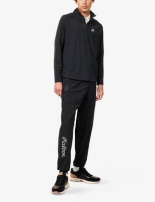 MALBON ENS MALBON TECH LOGO-PRINT SHELL TRACK BOTTOMS 
