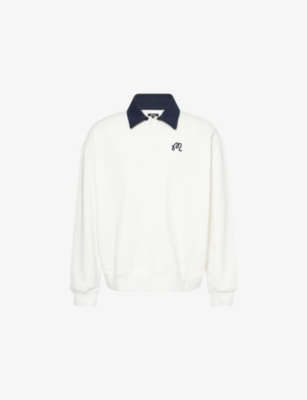 MALBON: Artigianale Embroidered-Logo Cotton-Jersey Sweater