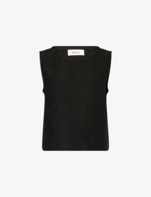 SKALL STUDIO: Calla Boxy-Fit Linen-Cotton Top