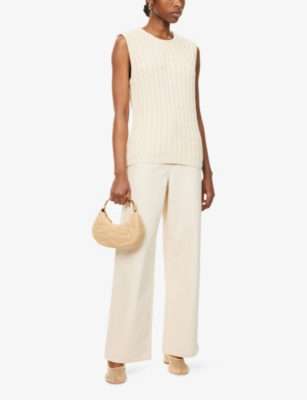 Skall Studio Womens Merengue Cora Sleeveless Cable Knit Top