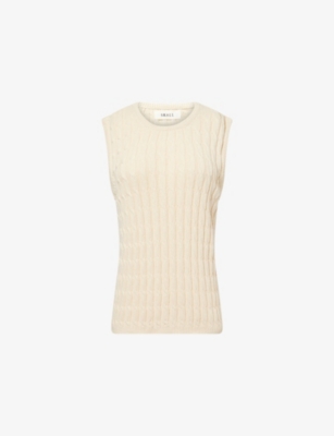 Skall Studio Womens Merengue Cora Sleeveless Cable Knit Top