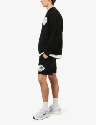 THE COUTURE CLUB: Fluffy Emblem Relaxed-Fit Knitted Shorts
