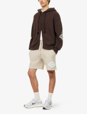 THE COUTURE CLUB: Fluffy Emblem Relaxed-Fit Knitted Shorts