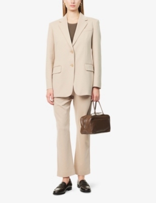 Weekend Max Mara Omens Elfo Straight-leg Stretch-woven Trousers Beige