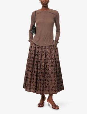 WEEKEND MAX MARA: Vincita Long-Sleeve Cotton Top
