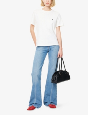 Weekend Max Mara Omens  Venaco Logo-embroidered Cotton-jersey T-shirt