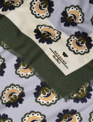 WEEKEND MAX MARA: Floral-Print Wool and Silk-Blend Scarf