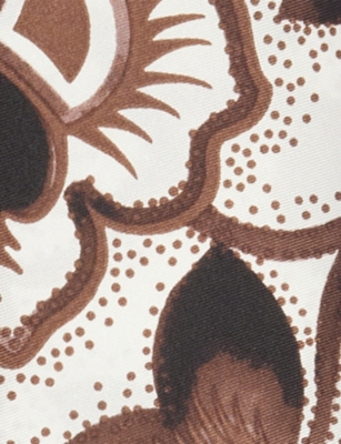 WEEKEND MAX MARA: Onesto Graphic-Print Twill Silk Scarf