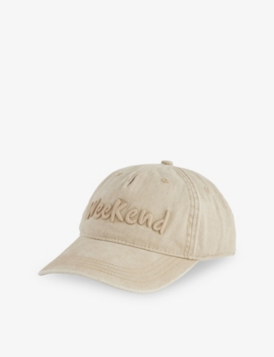 Weekend Max Mara Omens Mustard Bruno Embroidered Cotton Baseball Cap In Yellow