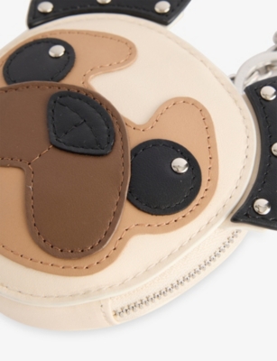 Weekend Max Mara Omens White Pug Leather Coin Purse In White
