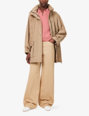 Weekend Max Mara Omens Marron Glace Arley Hooded Shell Coat In Brown