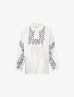 WEEKEND MAX MARA: Adda Printed Cotton-Poplin Shirt