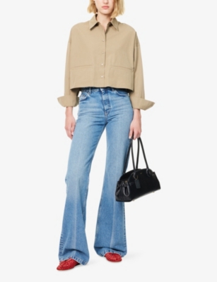WEEKEND MAX MARA: Svago Cropped Cotton-Poplin Shirt
