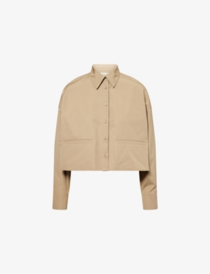 Weekend Max Mara Omens  Svago Cropped Cotton-poplin Shirt