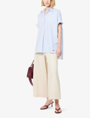 WEEKEND MAX MARA: Ardea Stripe-Print Cotton-Poplin Shirt