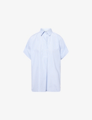 WEEKEND MAX MARA: Ardea Stripe-Print Cotton-Poplin Shirt