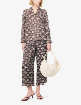 Weekend Max Mara Omens  Oncia Floral-print Silk Shirt