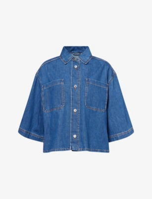 WEEKEND MAX MARA: Enza Short-Sleeves Denim Shirt