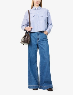 WEEKEND MAX MARA: Doria Striped Cotton-Poplin Shirt