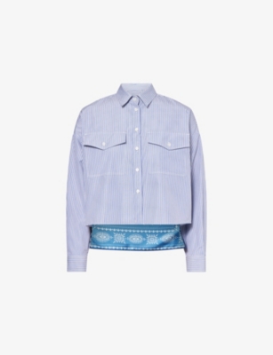 WEEKEND MAX MARA: Doria Striped Cotton-Poplin Shirt