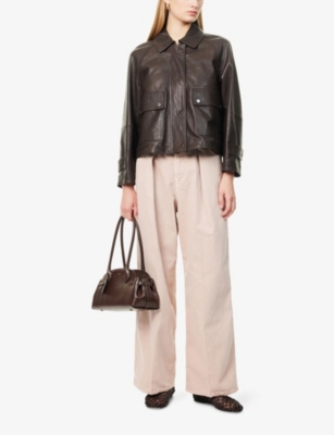 WEEKEND MAX MARA: Berbice Relaxed-Fit Leather Jacket