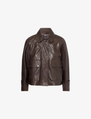 WEEKEND MAX MARA: Berbice Relaxed-Fit Leather Jacket
