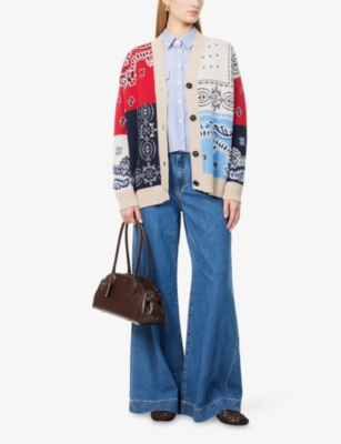 WEEKEND MAX MARA: Baobab Printed Cotton-Knit Cardigan