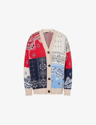 WEEKEND MAX MARA: Baobab Printed Cotton-Knit Cardigan