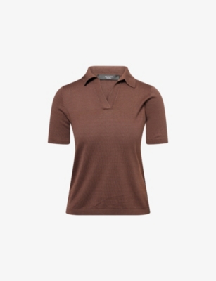 WEEKEND MAX MARA: Roncolo Knitted Silk and Cotton-Blend Polo Shirt