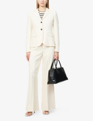 ME AND EM: Sharp-Shoulder Notch-Lapels Stretch-Woven blazer