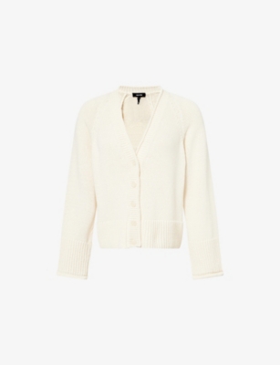 ME AND EM: V-Neck Knitted Cotton-Blend Cardigan