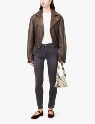 AG: Mari Slim-Leg Stretch-Denim Jeans